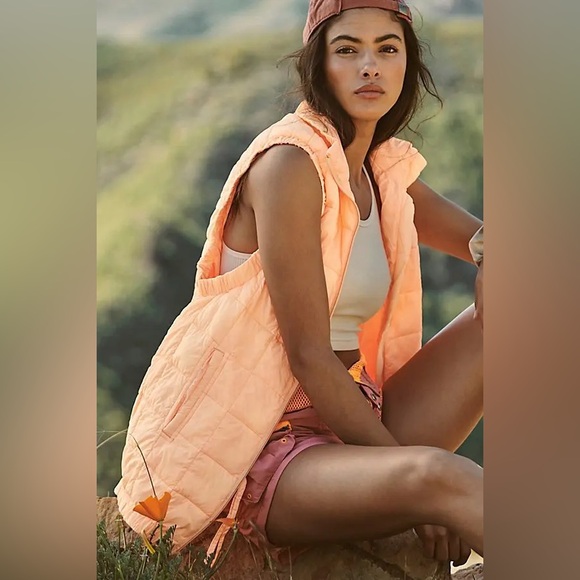 New🌟FREE PEOPLE MOVEMENT Piper Packable Vest-Morning Sun - Picture 1 of 8